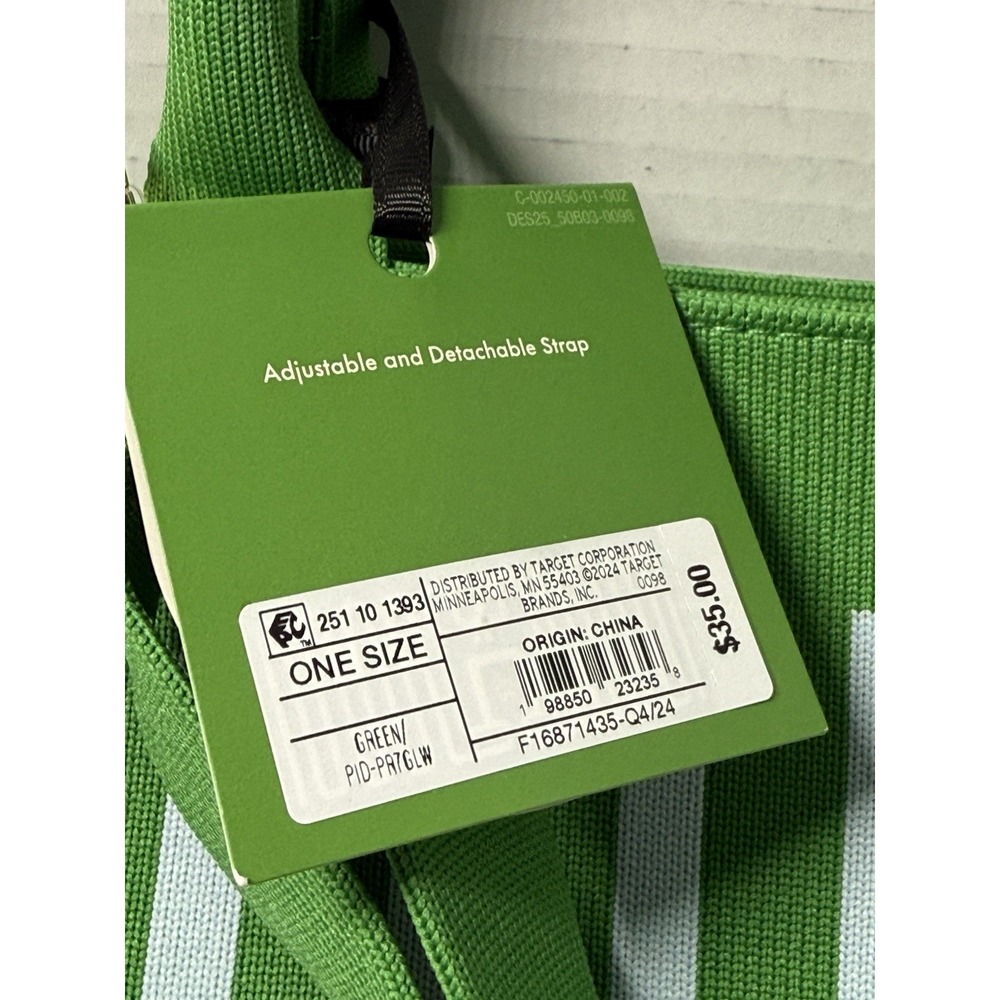 New Kate Spade New York x Target Stripe Knit Crossbody Bag in Green - Picture 3 of 9